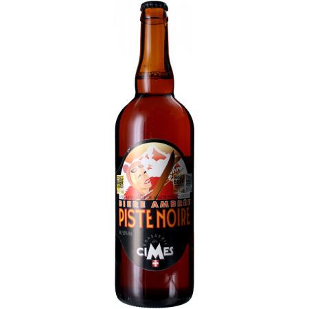 BIÈRE AMBREE- PISTE NOIRE 75CL - BRASSERIE DES CIMES
