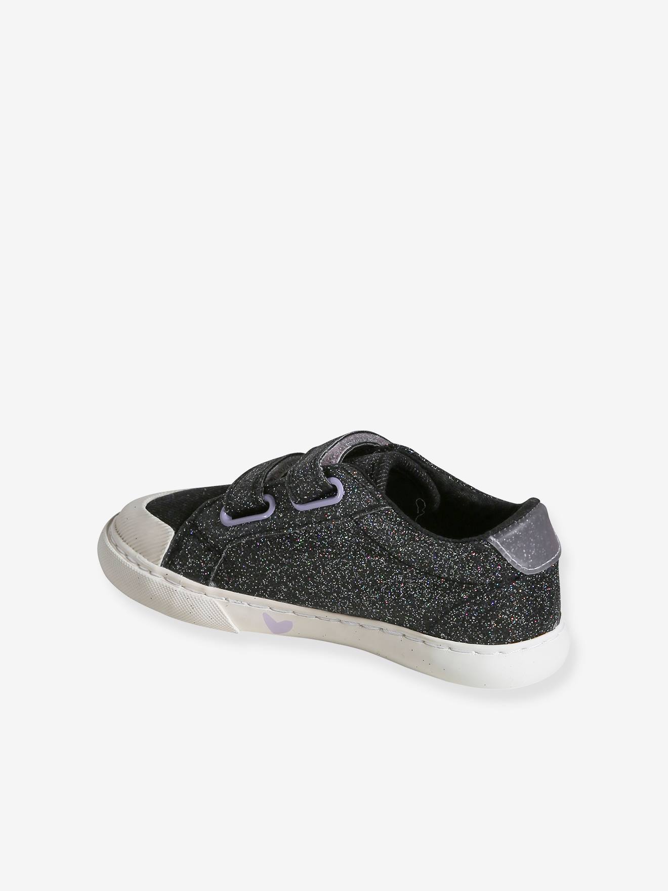 Vertbaudet Mädchen Klett-Sneakers mit Anziehtrick - schwarz