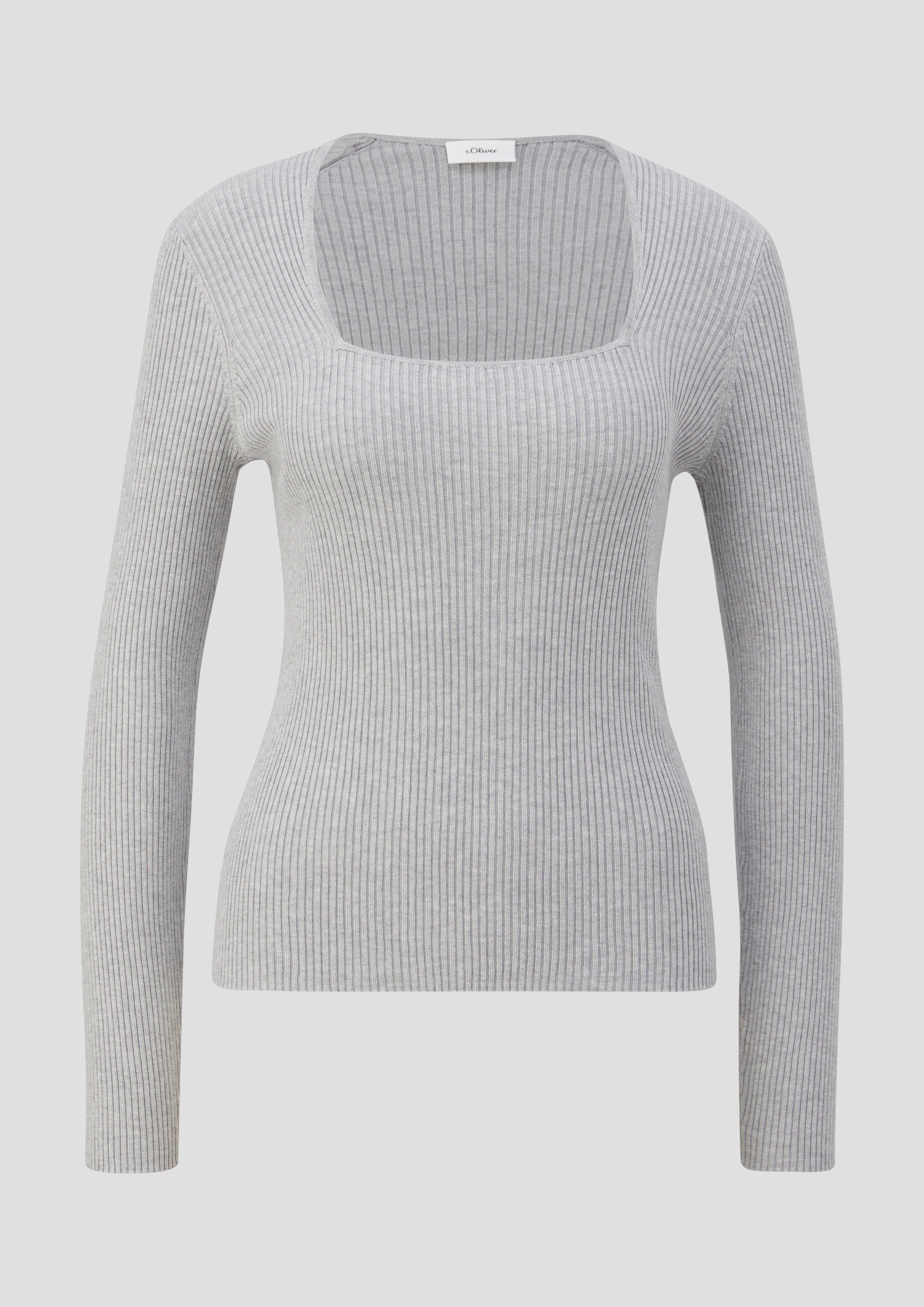 Gerippter Strickpullover aus Viskosemix  2138856-9103