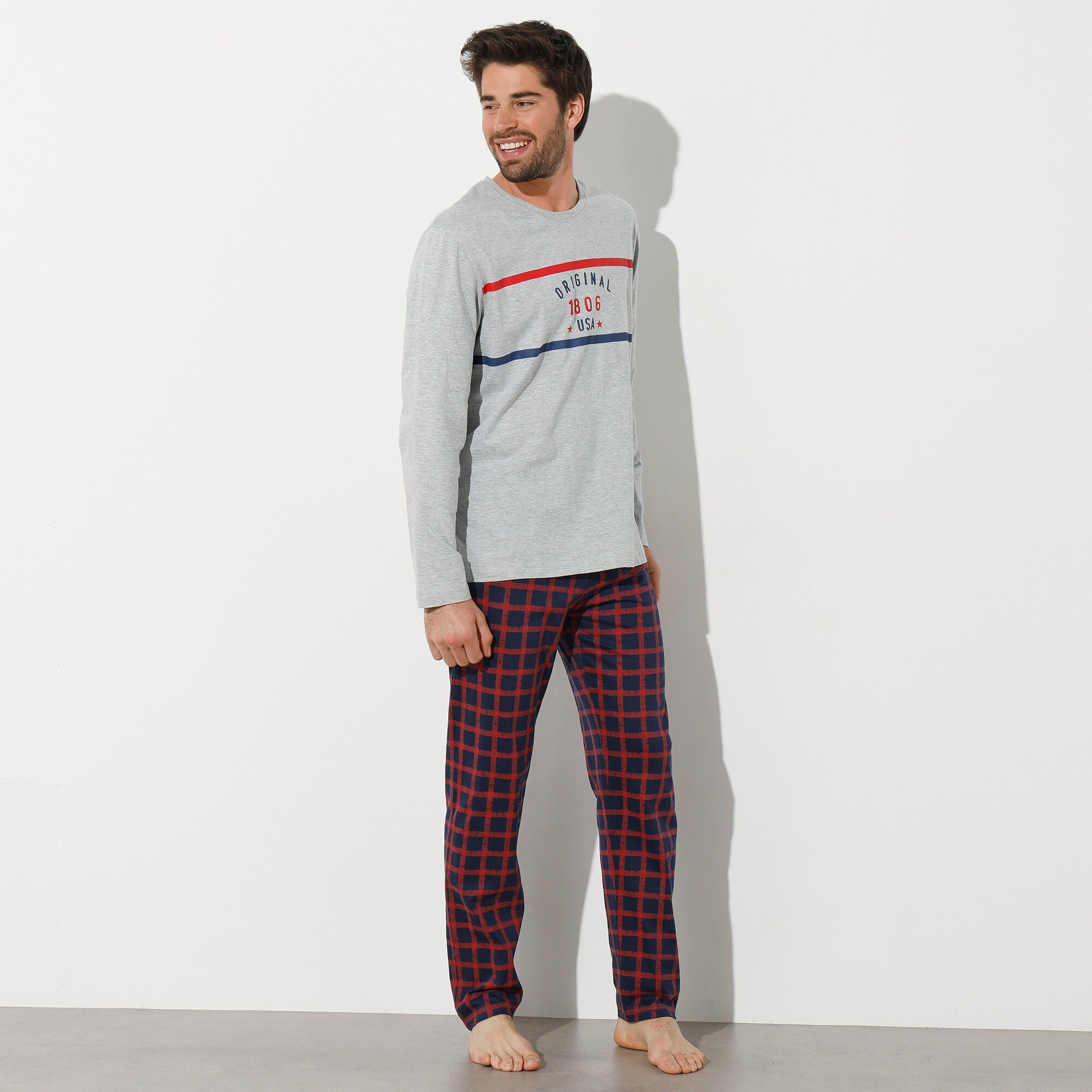 Pantalon pyjama imprimé carreaux