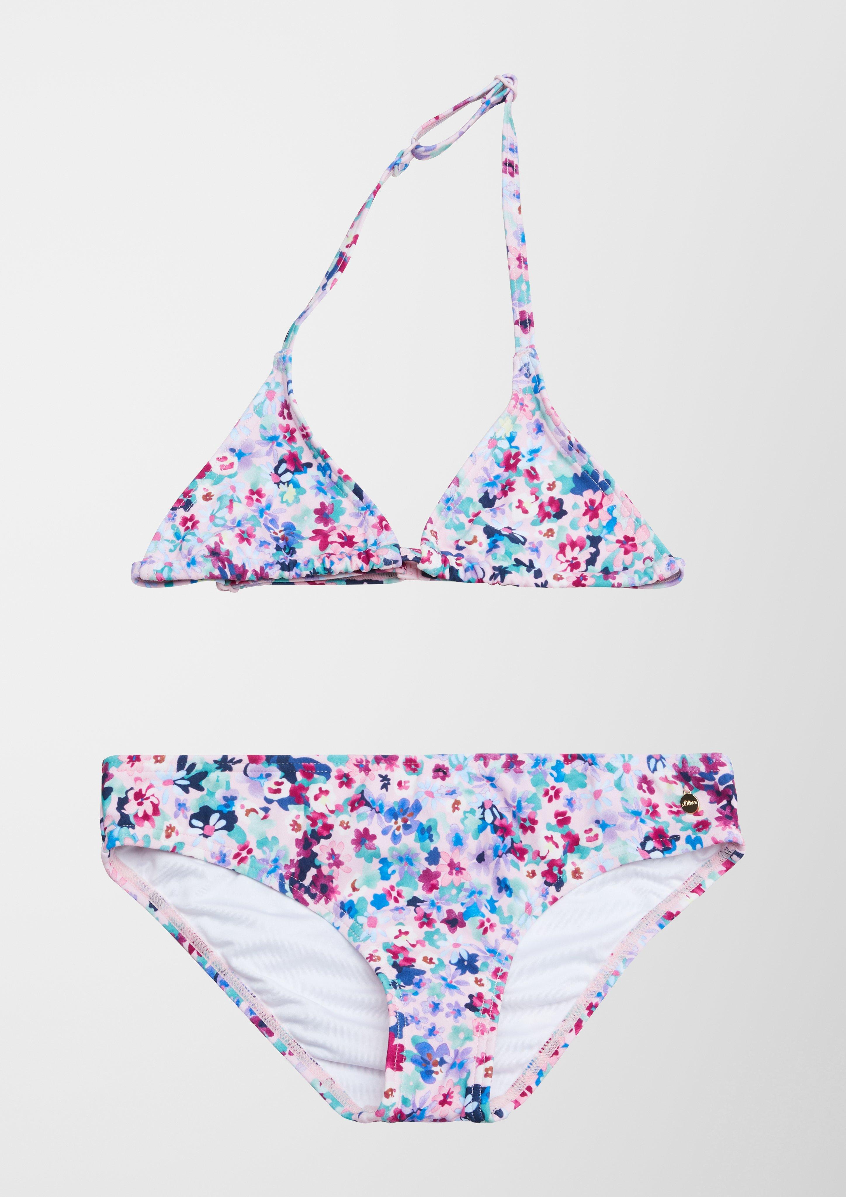 Triangel-Bikini mit Blümchendruck  6007141-48A1