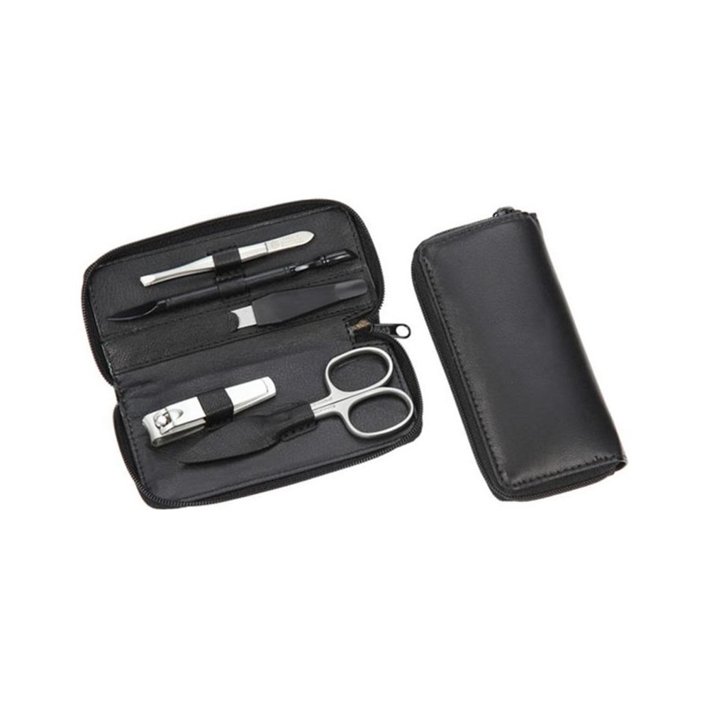 Hans Kniebes Étui de manucure, cuir mouton nappa, inox étui