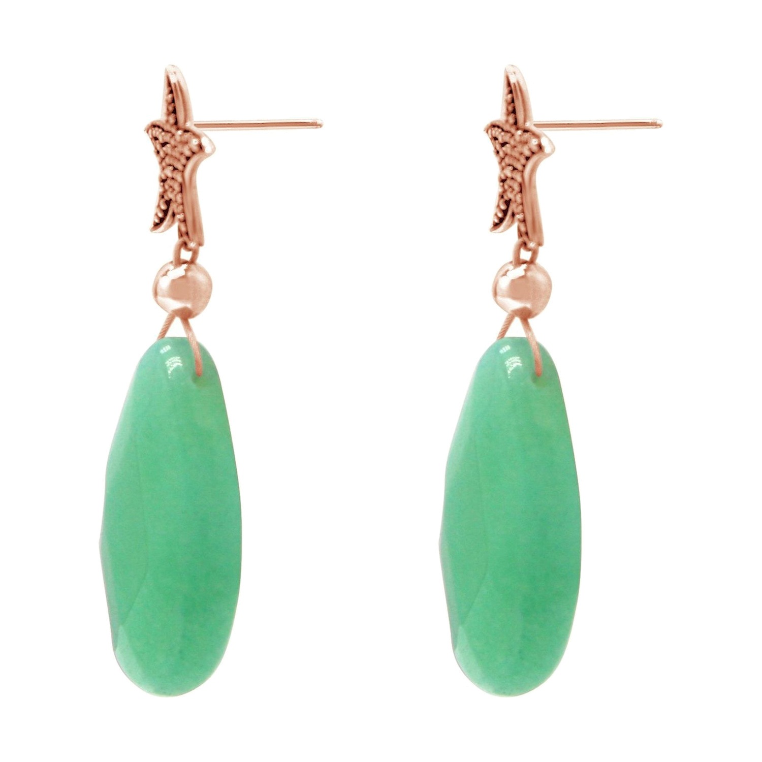 Ohrringe 'Seestern - Jade'