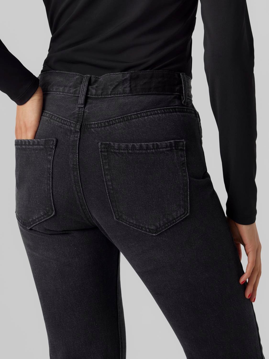 VMHAILEY Hohe Taille Gerade geschnitten Jeans