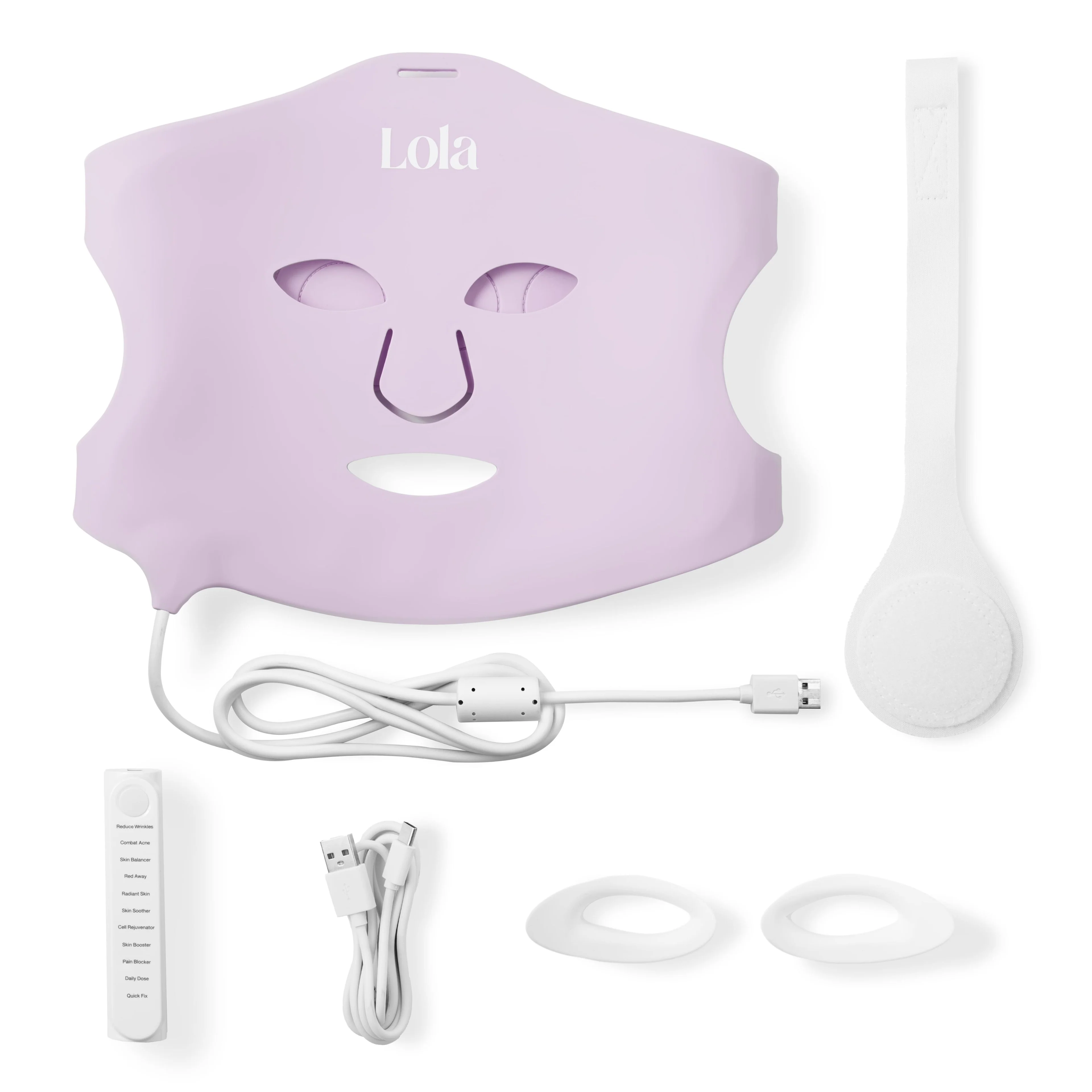 Mască de terapie cu lumină LED Superglow - Dispozitiv de înfrumusețare, Tratament facial iluminator 24 de ore, Tratament facial antirid 24 de ore