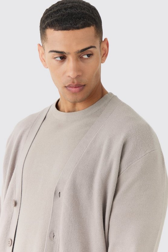 Kastiger Strick-Cardigan