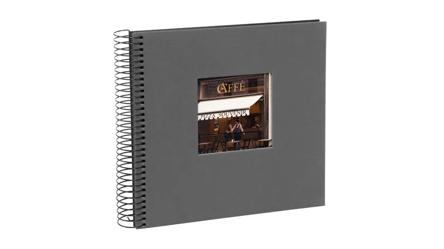 goldbuch Spiralalbum Bella Vista grau 20x20 cm mit 40 schwarze Seiten