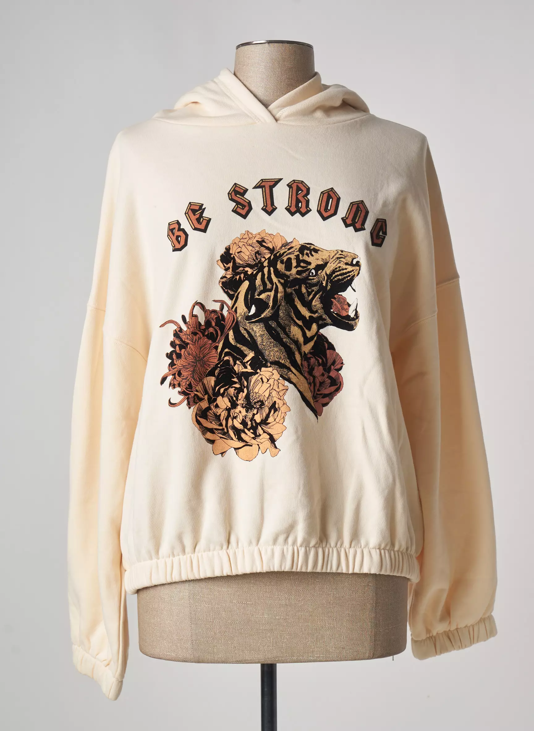 Cache Cache Sweat Capuche Femme couleur beige