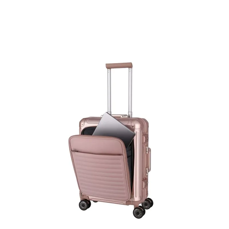 Travelite NEXT Trolley S mit Vortasche 4 Rollen (55 cm) - Rosé