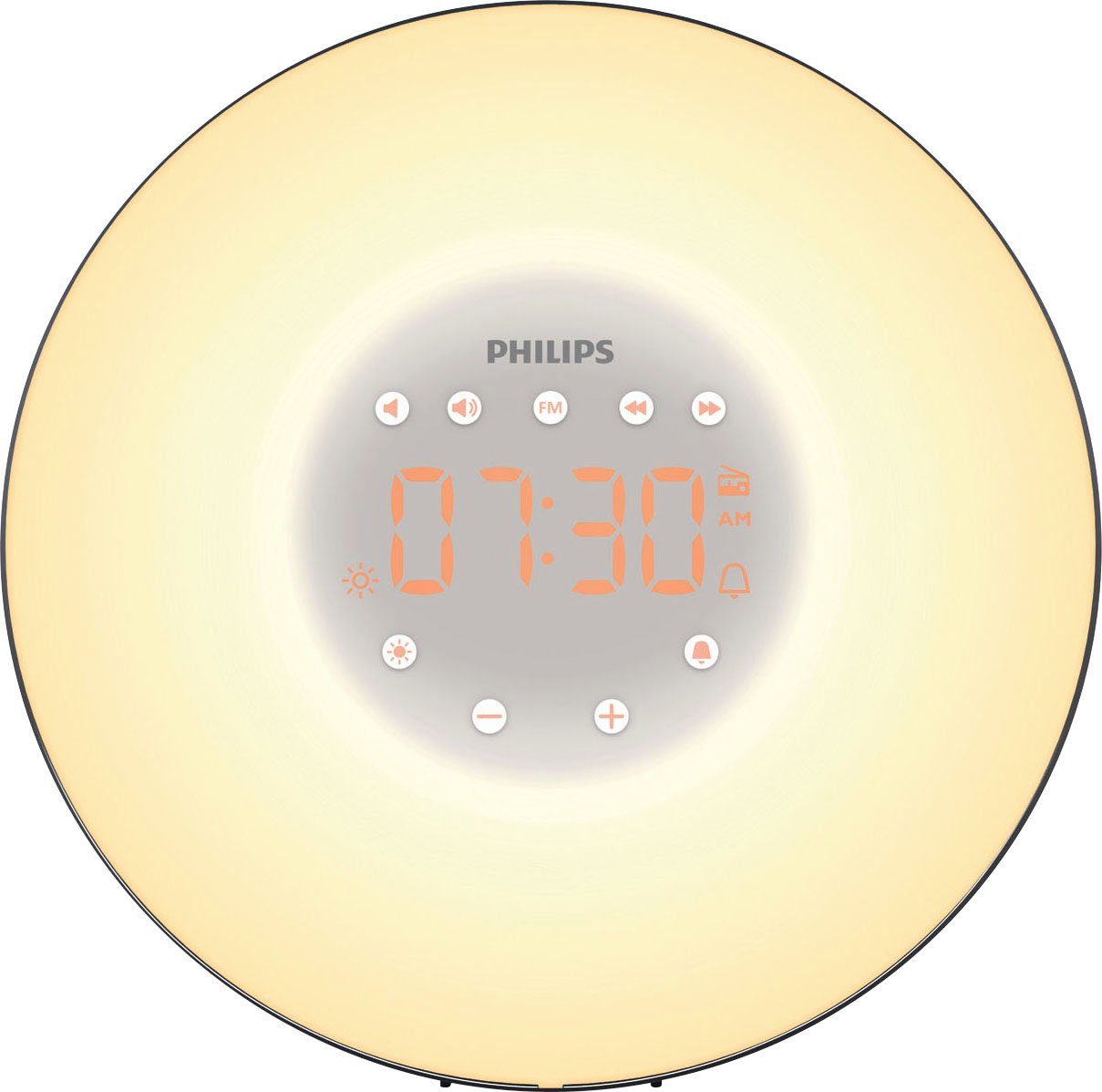 Philips Tageslichtwecker Wake-up Light HF3506 mit 2 natürlichen Wecktönen, UKW-Radio und 10 Lichteinstellungen