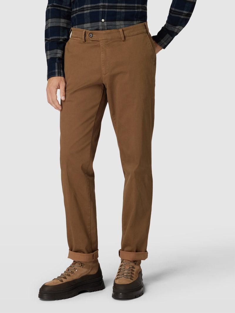 Hose mit Strukturmuster Modell 'JOE' in beige