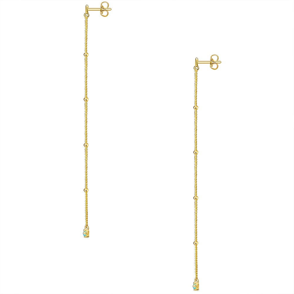 Glanzstücke München Puces d'oreilles en argent Argent sterling Opale (synth.) en Or jaune Boucles d'oreilles