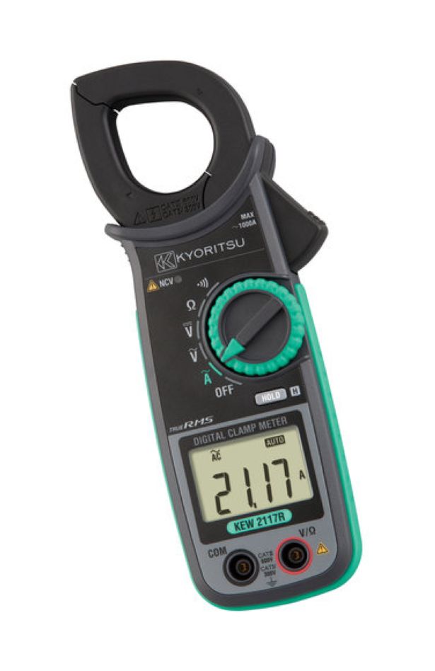 Kyoritsu 02117R080A digital TRMS-tang, 1000A AC - automatisk område - 0,01A oppløsning