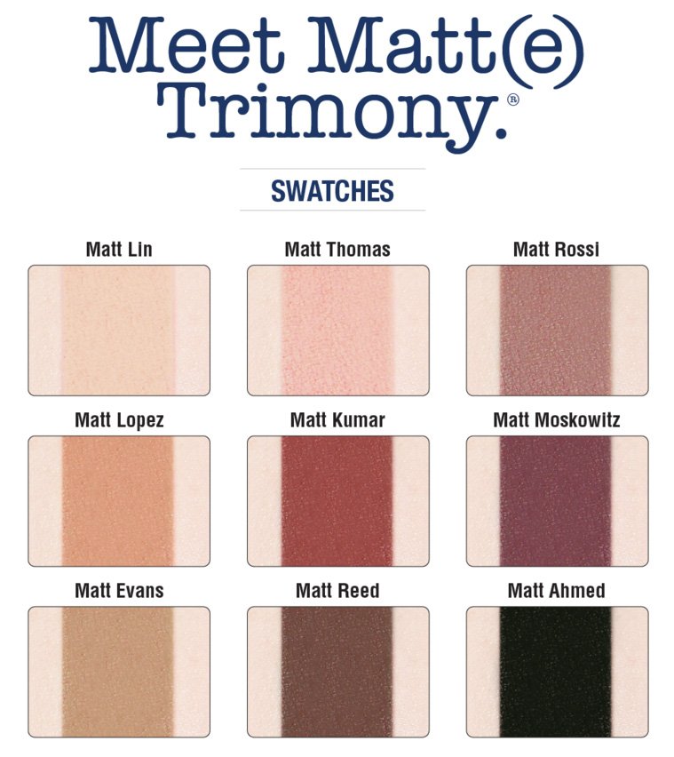 theBalm Paletten Meet Matt(e) Trimony.® Matte Eyeshadow Palette