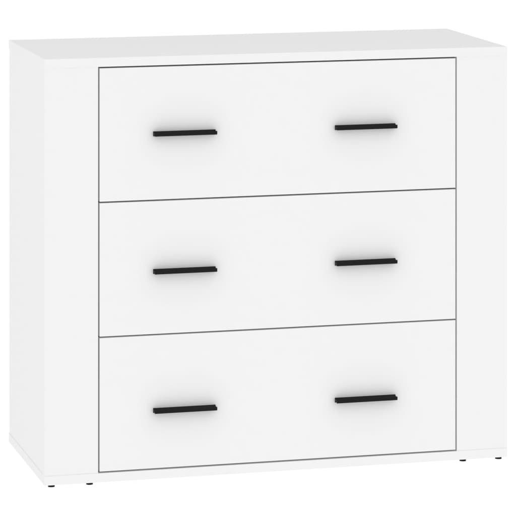 vidaXL Sideboard Sideboards 3 Stk. Weiß Holzwerkstoff (3 St)