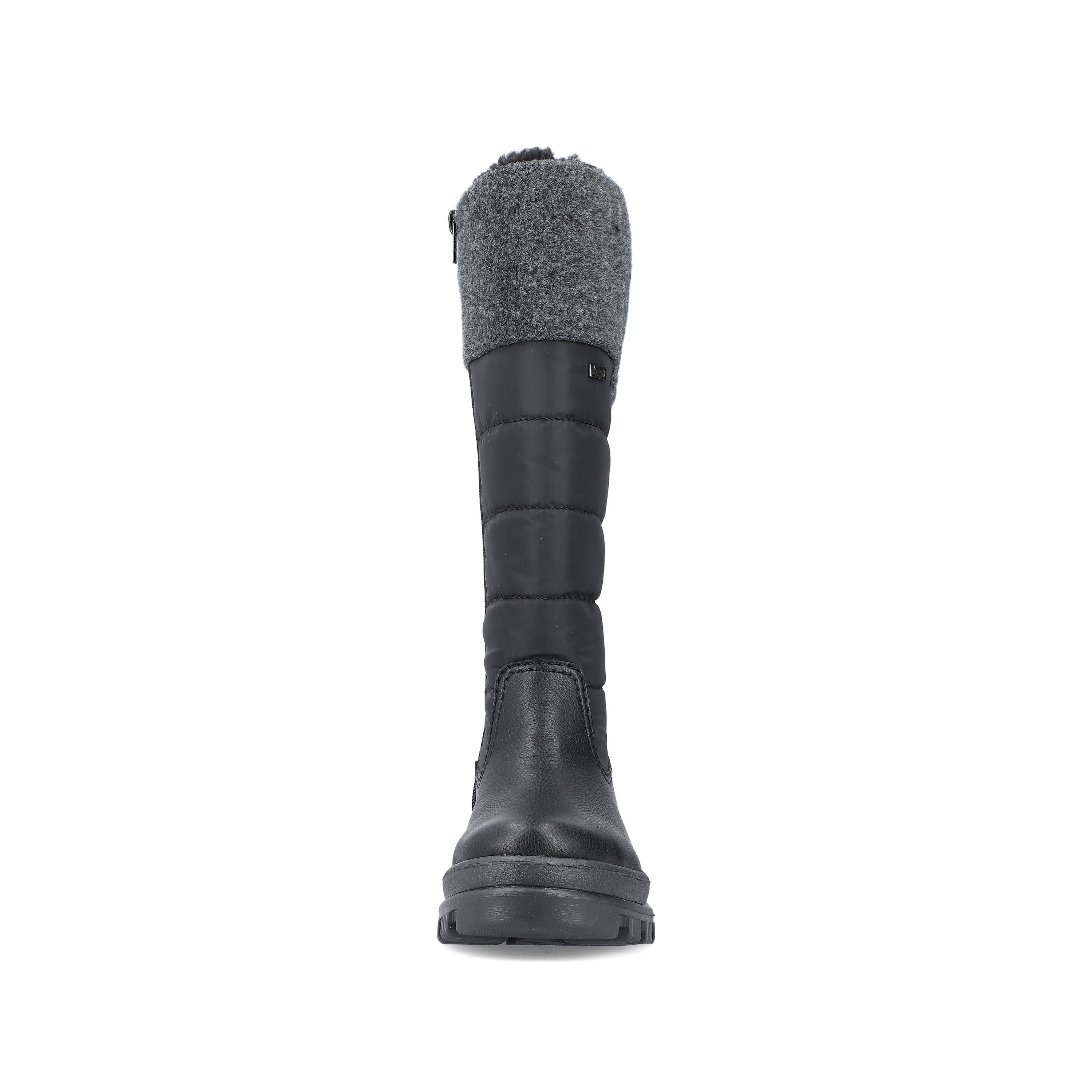 Rieker Damen Hochschaftstiefel graphitschwarz