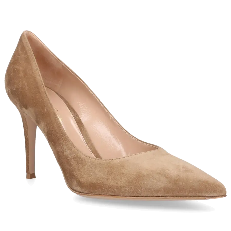 Gianvito Rossi - Pumps GIANVITO 85 Veloursleder - beige