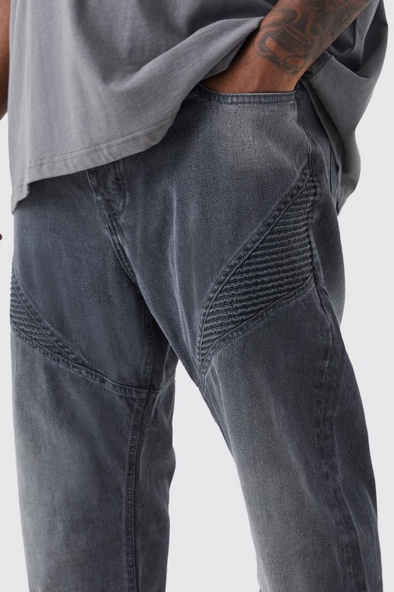 Plus Slim-Fit Biker-Jeans