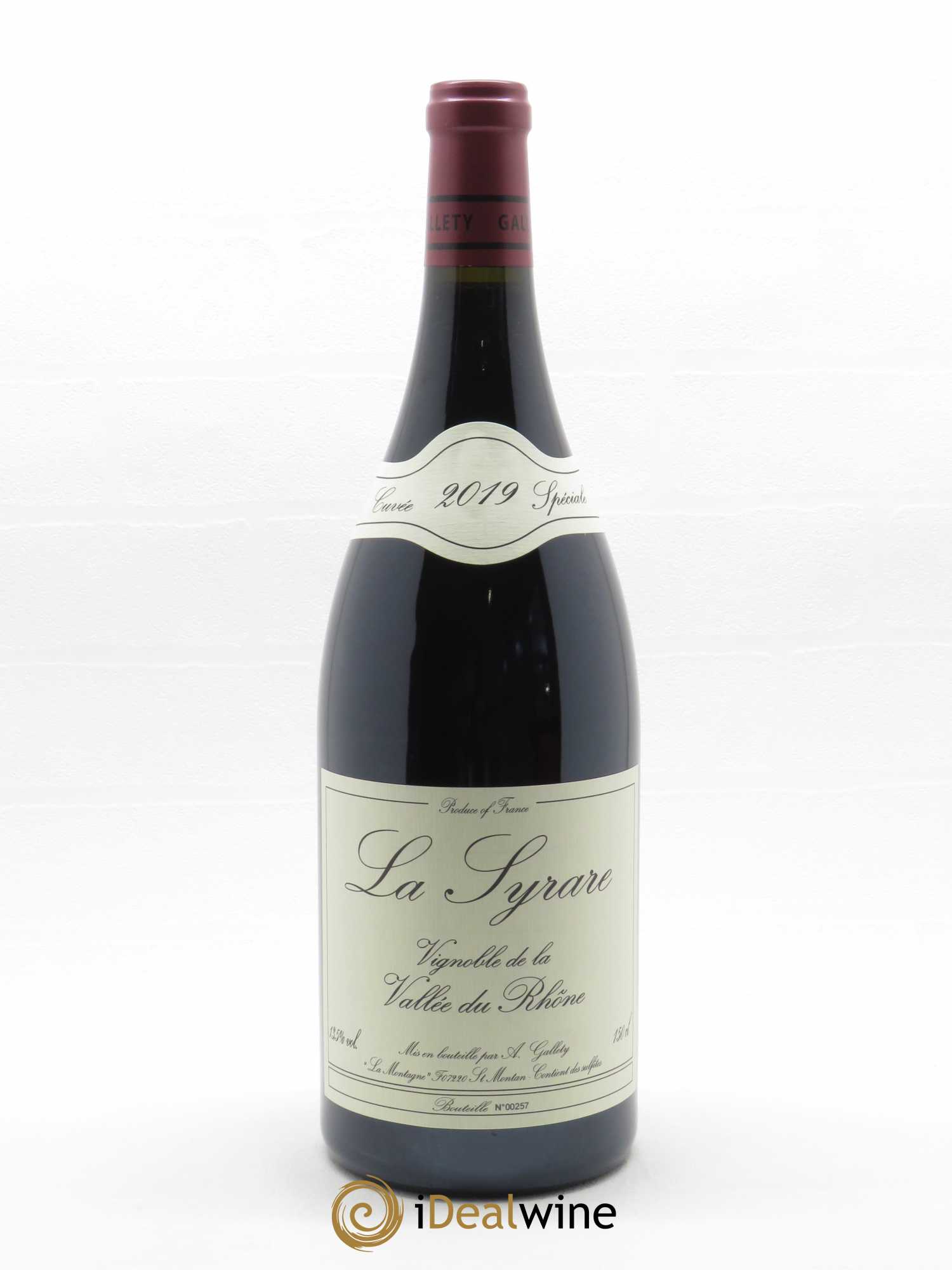 Côtes du Vivarais La Syrare Gallety (Domaine)  2019 - Lot de 1 Magnum