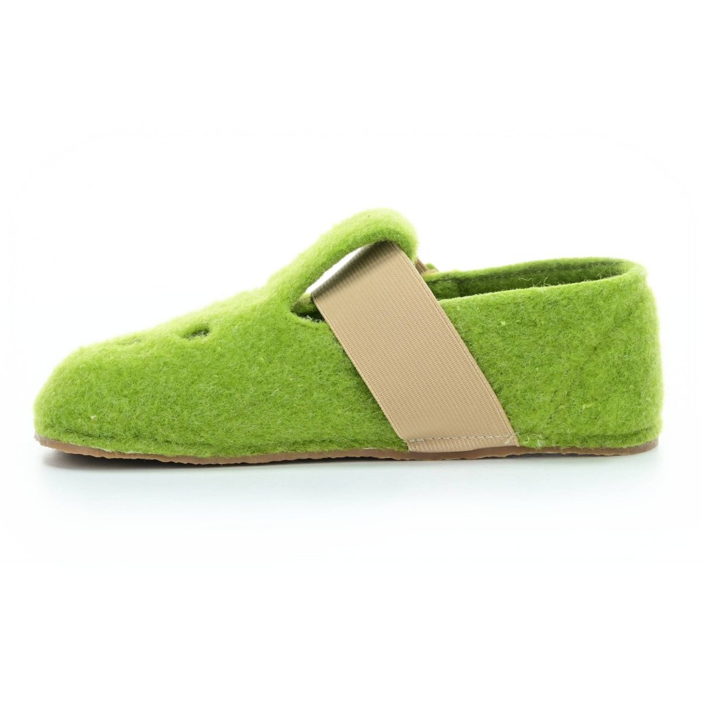 Pegres BF04 Grün Barfußhauschuhe aus Filz