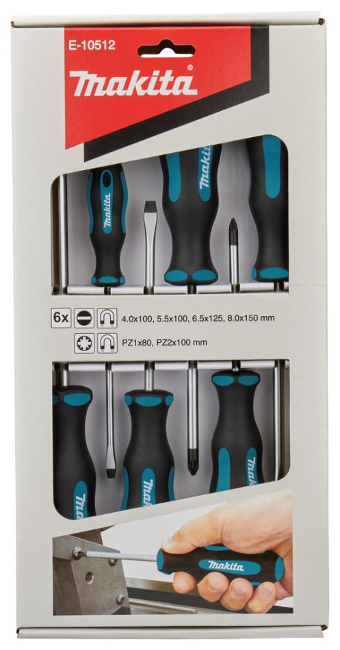 Příslušenství Makita E-10512 Sada šroubováků 6dílná