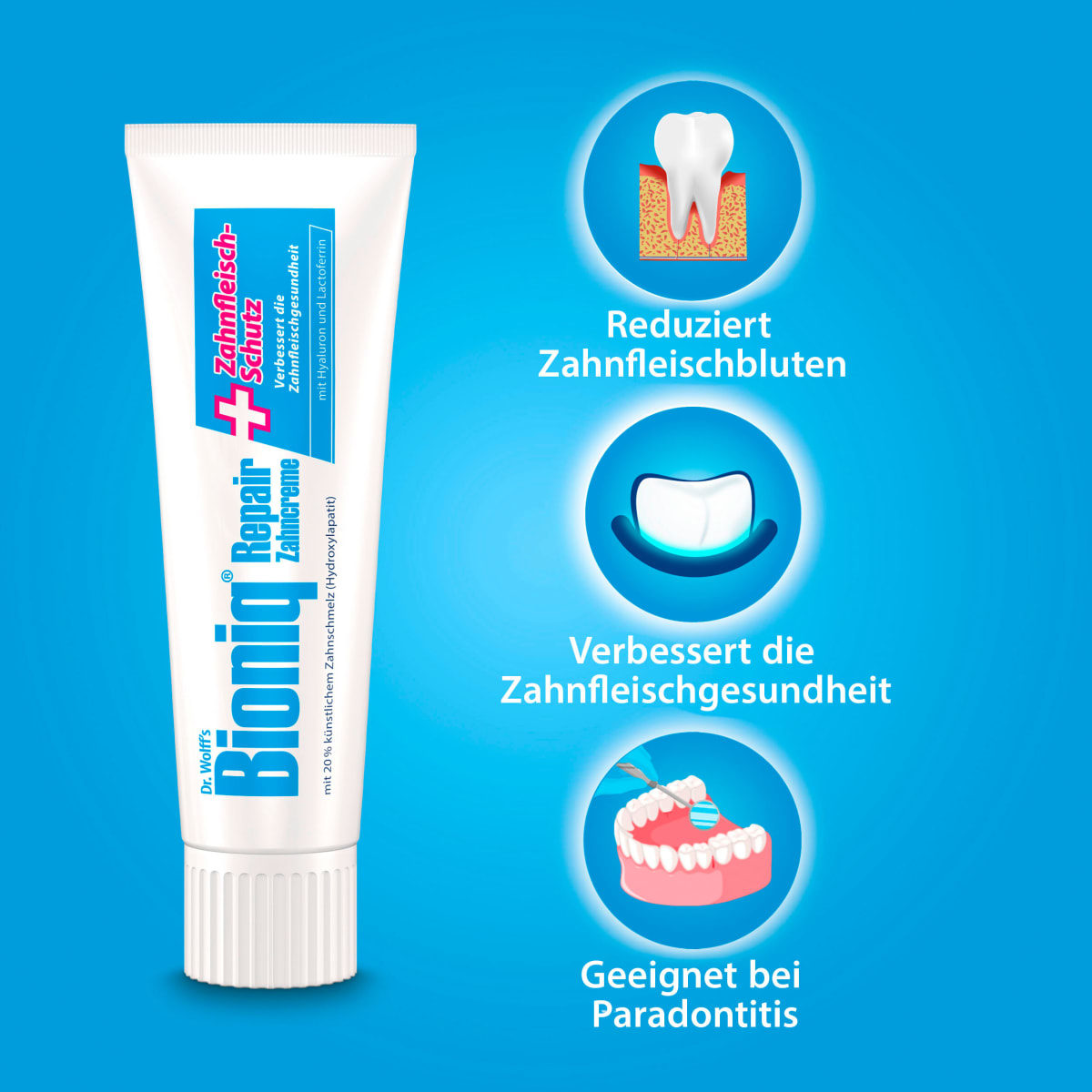 Zahnpasta Repair-Zahncreme Plus Zahnfleisch-Schutz fluoridfrei, 75 ml