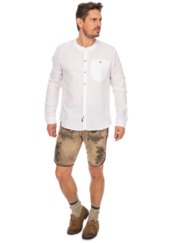 Hangowear Stehkragenhemd JEFF in weiß günstig kaufen