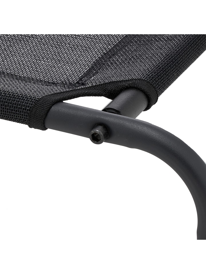 relaxdays Outdoor Hundeliege in Schwarz - (B)111 x (H)19 x (T)65 cm günstig kaufen onesize