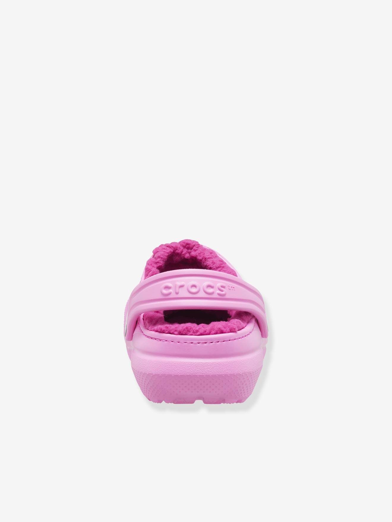 Sabots bébé fourrés Classic Lined Clog T CROCS (TM) rose