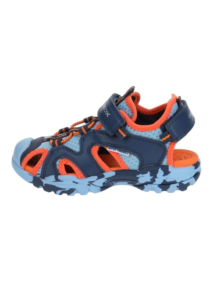 Geox Sandalen in Blau/Orange günstig kaufen