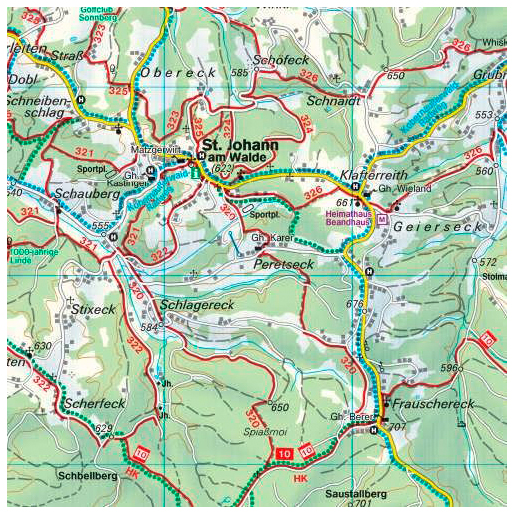 Freytag & Berndt - Ibmer Moor-Kobernaußerwld-Braunau-Brghausen-Marktl - Wanderkarte