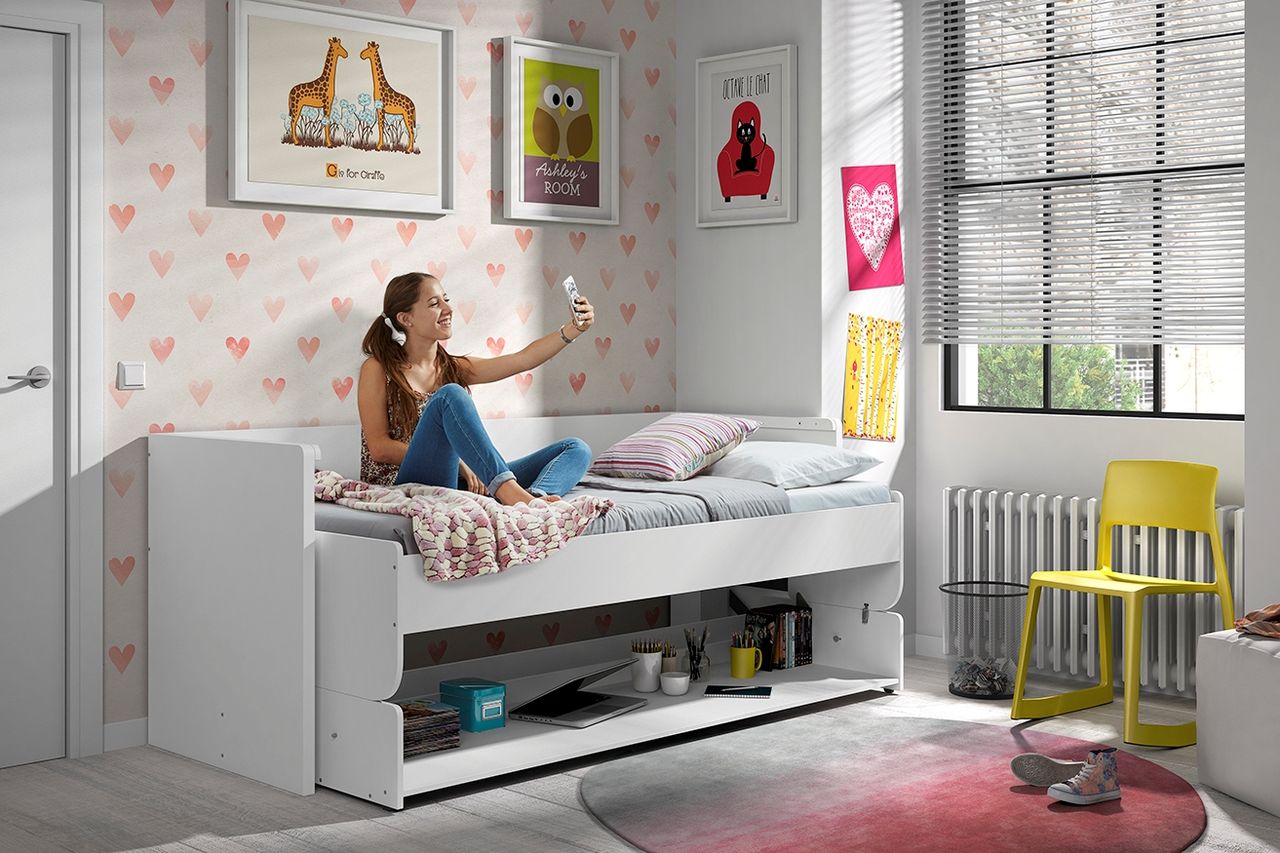 VIPACK Funktionsbett Denver 90 x 200 cm inkl. Schreibtisch