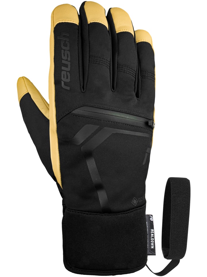 Reusch Fingerhandschuhe Down Spirit GORE-TEX SC in 7490 black / camel günstig kaufen