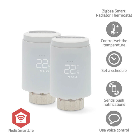 2er Set Heizkörperthermostat ZBHTR20WT2, Zigbee 3.0, SmartLife