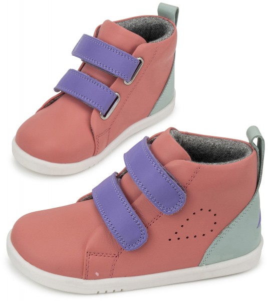 bobux i-walk ~ Grass Court High ~ Ocean Coral Mauve