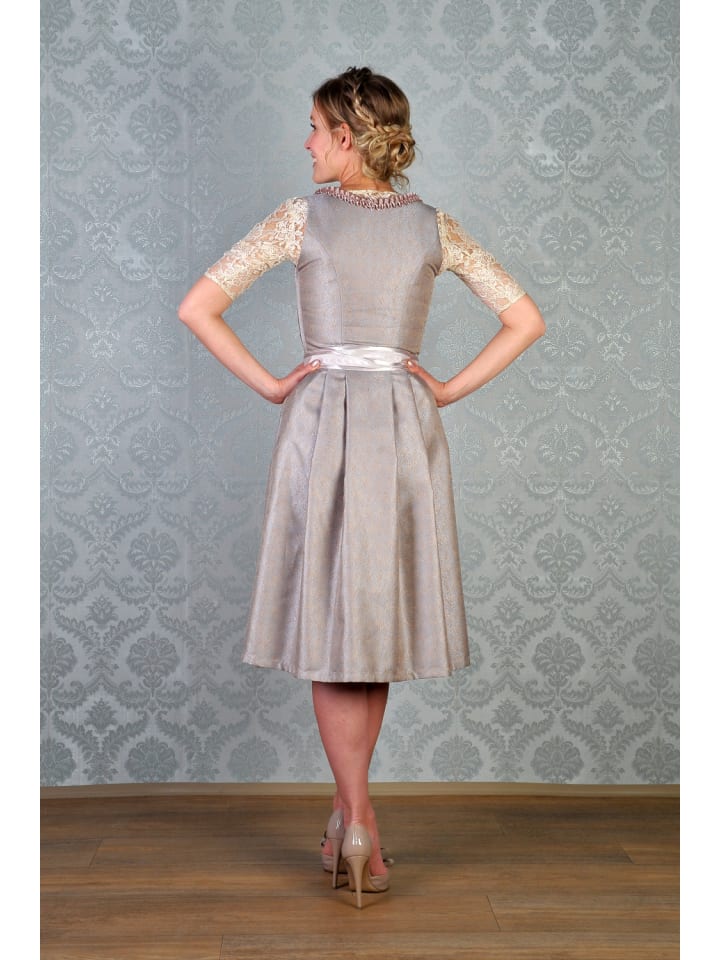 Edelnice Midi Dirndl 2-teilig Ophelia in hellblau-grau günstig kaufen