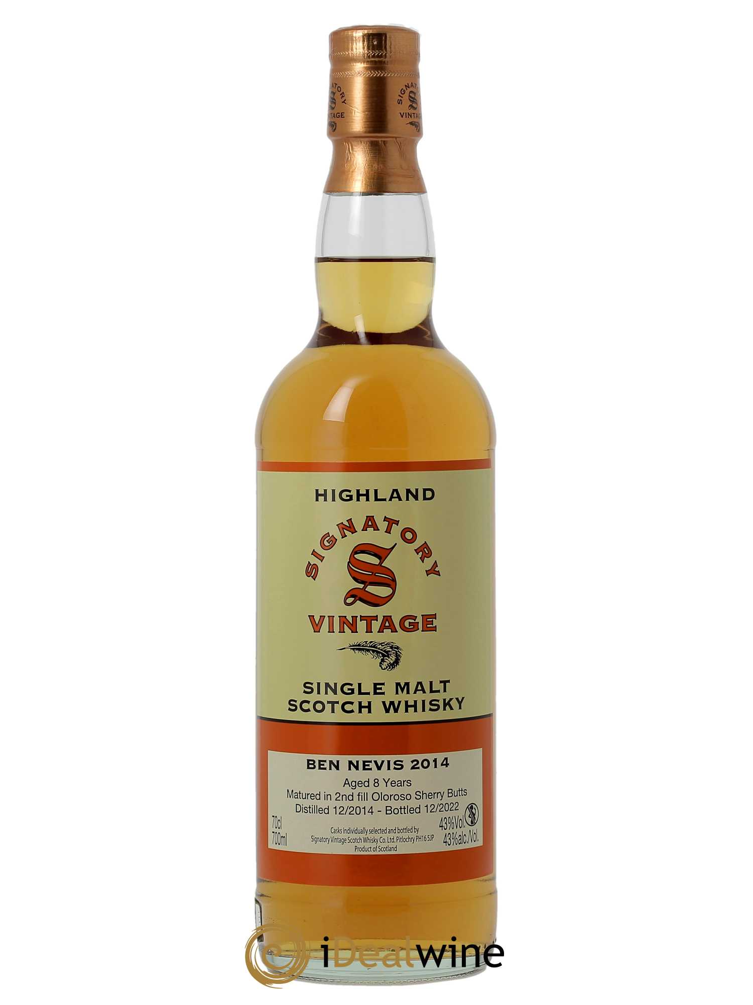 Whisky Ben Nevis 8 ans Oloross Sherry SV (70cl) 2014 - Lot de 1 Bouteille