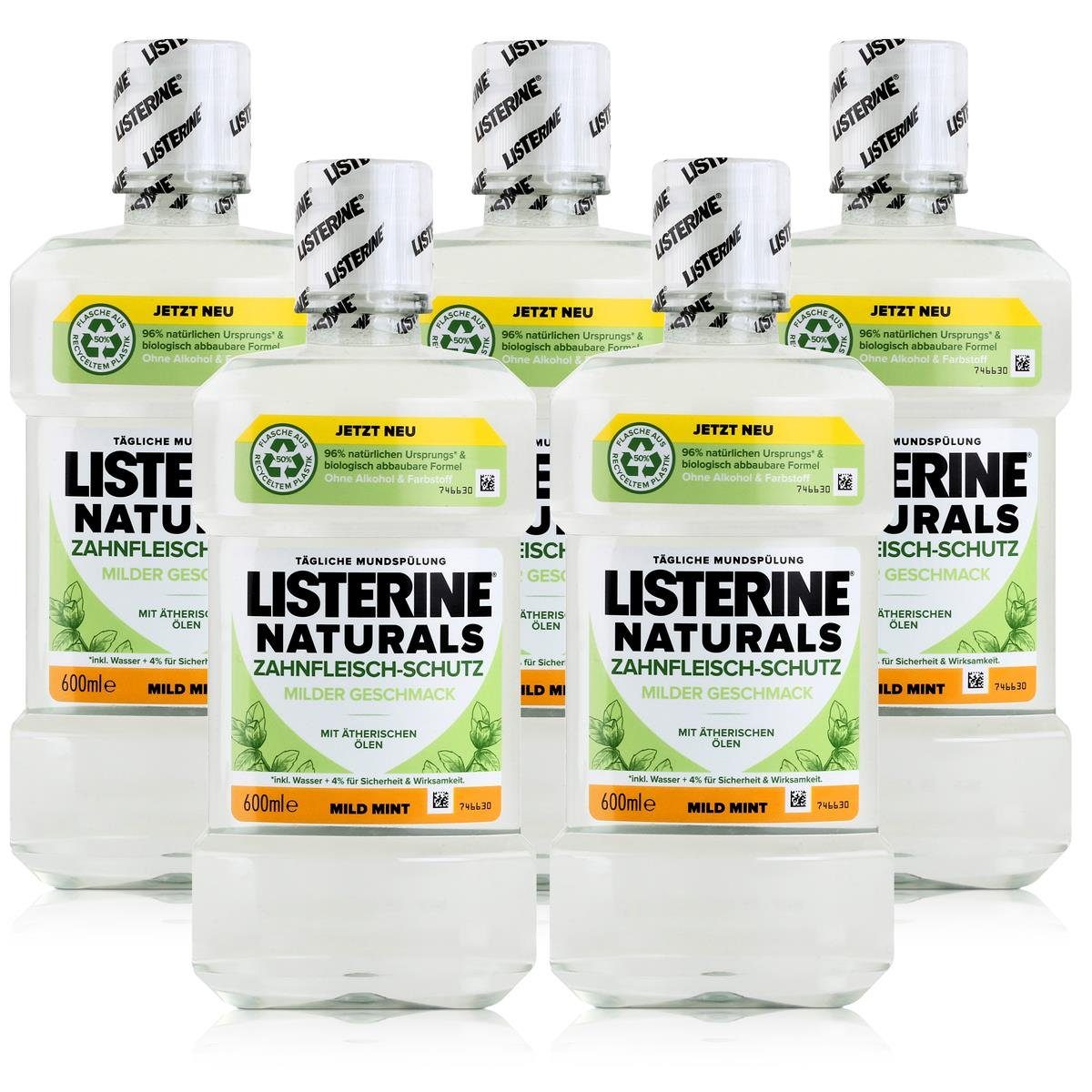 Listerine Mundspülung, Listerine Munspülung Naturals Zahnfleisch-Schutz 600ml - Mild Mint (5e