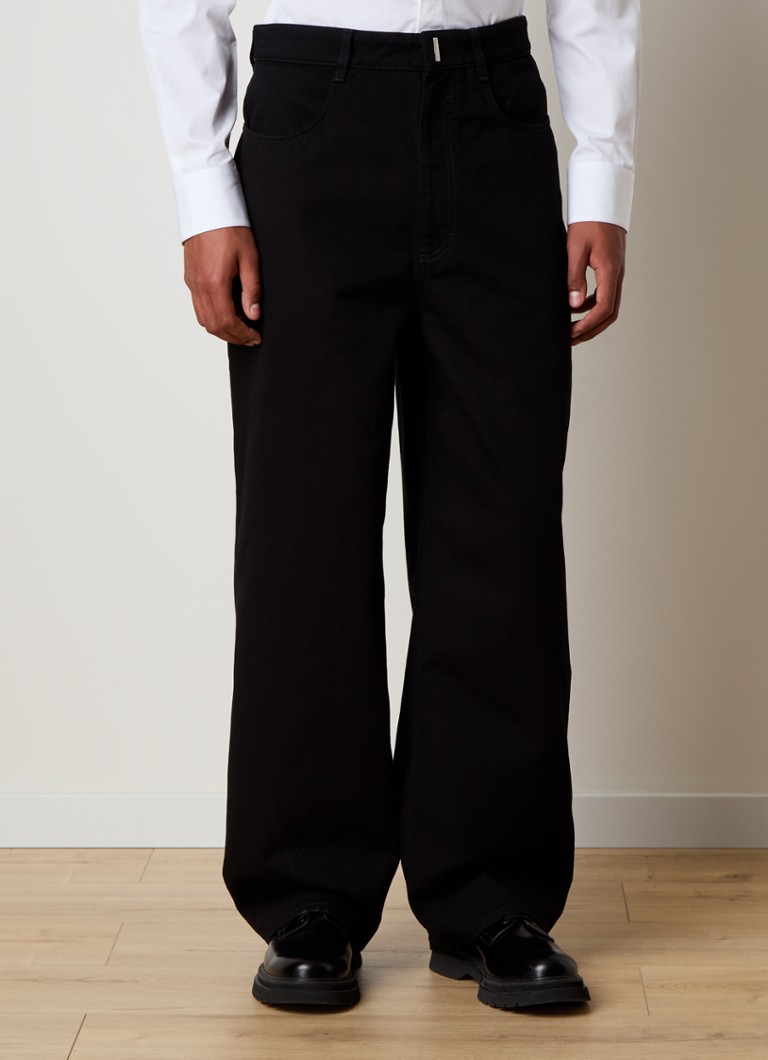 Blugi Givenchy cu croială largă și imprimeu colorat distressed