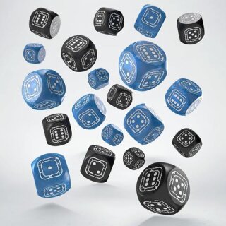 Fortress Compact D6 Dice Set: Black & Blue