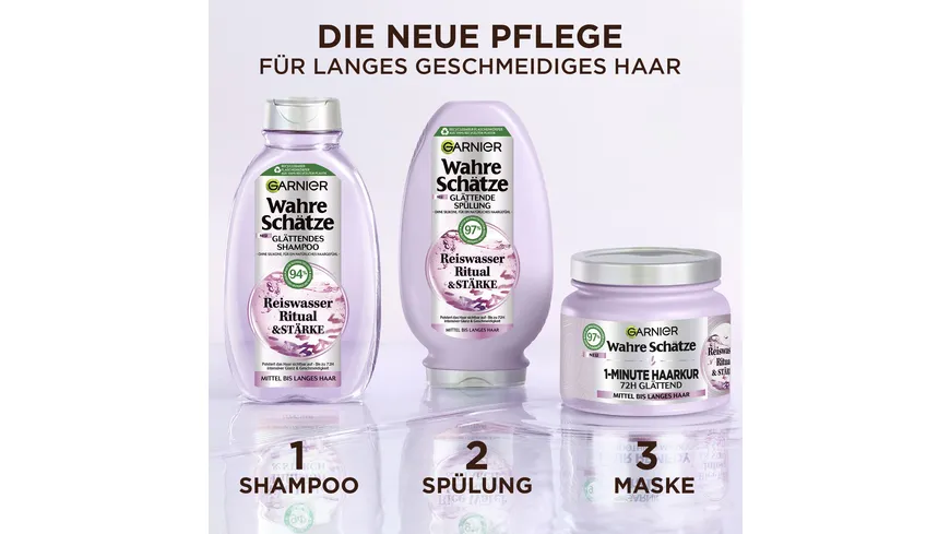 Garnier Wahre Schätze Glättende Spülung Reiswasser Ritual & Stärke 250 ml