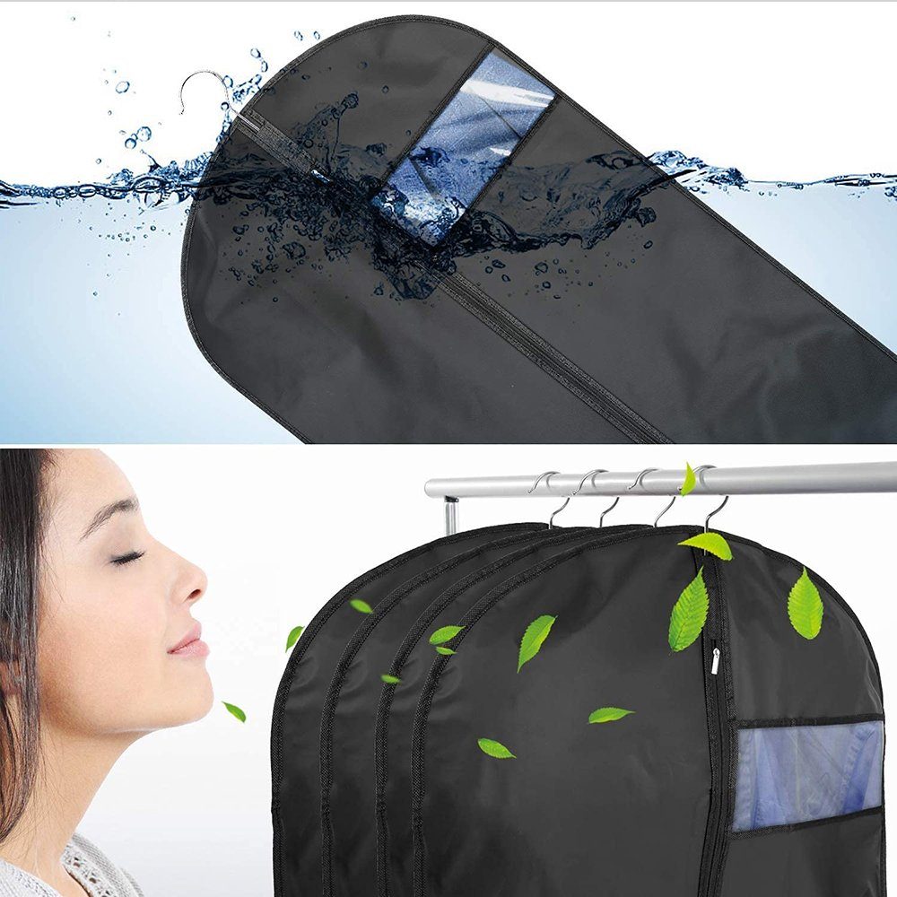 SCOHOME Kleidersack Kleidersäcke (3 St., Atmungsaktiver Kleidersack aus Stoff) Zur Aufbewahrung von langen Mänteln und Abendkleidern