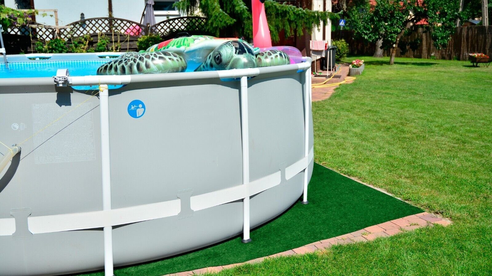 Kunstrasen Easy, Andiamo, Rechteckig, Höhe: 3 mm, zuschneidbar, UV-Stabil, Outdoorteppich, Rasenteppich