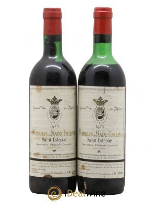 Marquis de Saint Estèphe  1975 - Lot de 2 Bouteilles