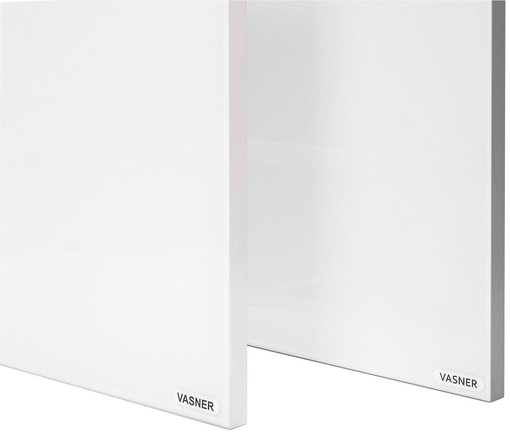 Vasner Infrarotheizung Glas mit Rahmen weiß, 450 W, Citara G, Infrarot Glasheizung, IP44 Bad geeignet