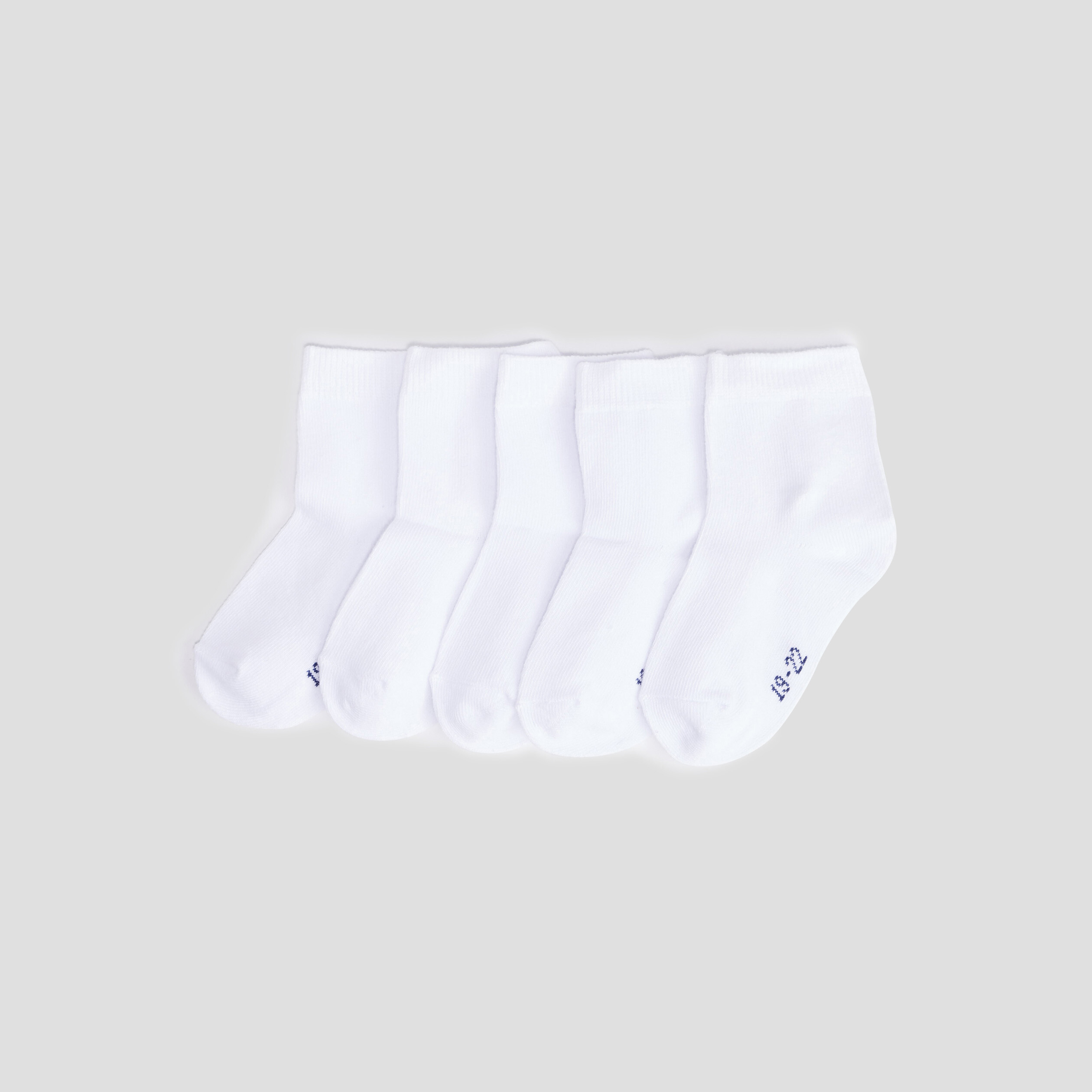 Lot 5 chaussettes blanc mixte | La Halle