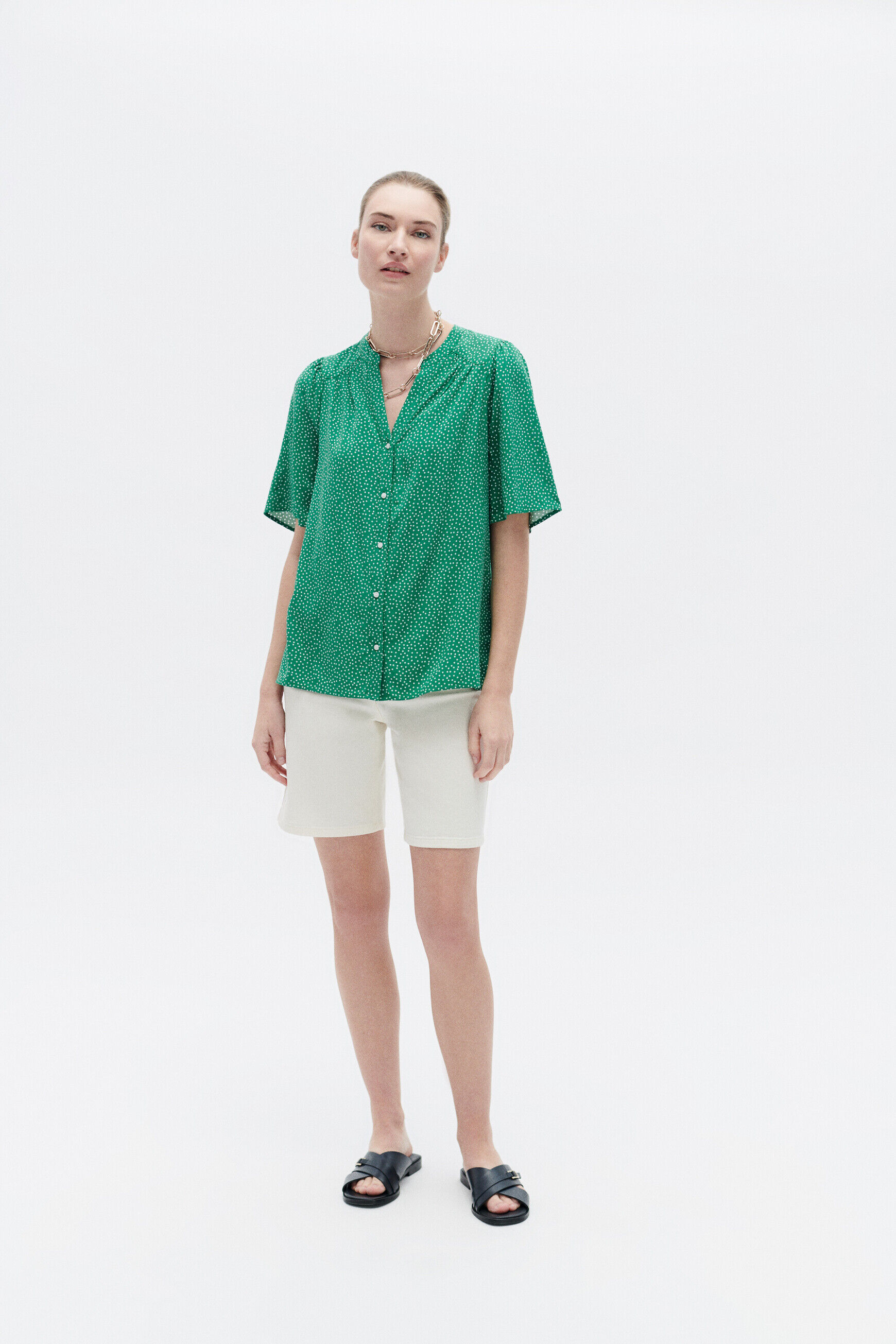 Chemise carla3 vert menthe femme
