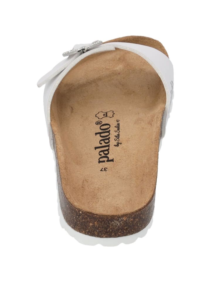 palado Pantoletten in weiß metallic günstig kaufen