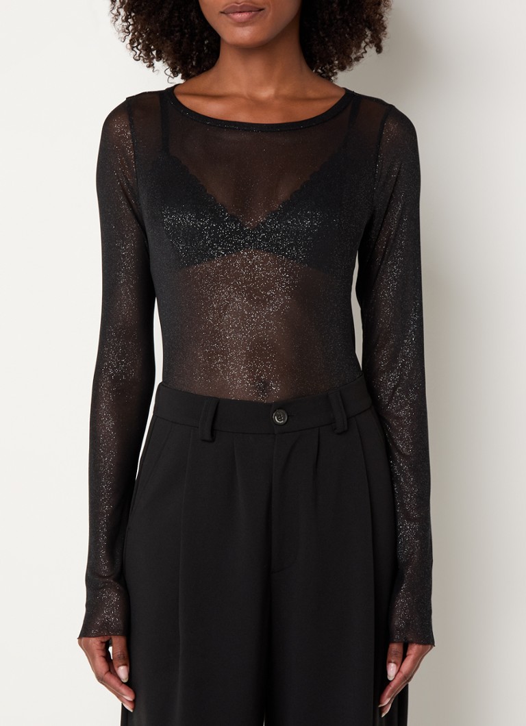 Top semitransparent din plasă cu lurex 10DAYS