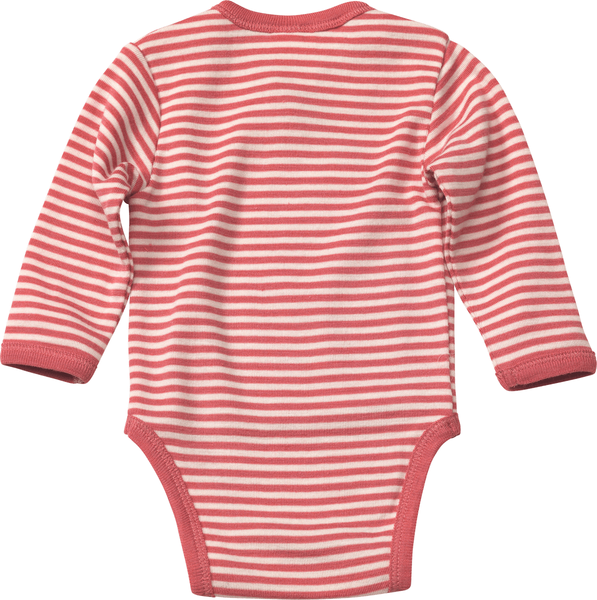 Baby Wickelbody, Gr. 74/80, aus Bio-Wolle und Seide, weiß, rosa, 1 St
